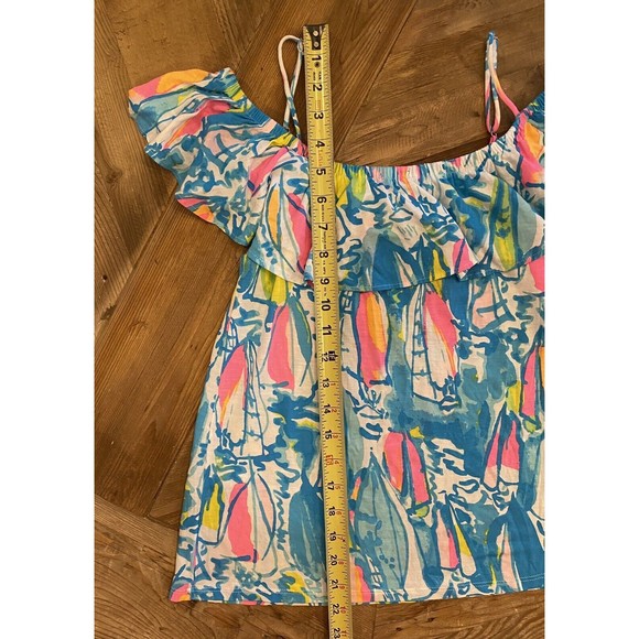 Lilly Pulitzer Tamiami Off-the-Shoulder Top in “Beach and Bae” Size XXS‎ - Picture 8 of 9